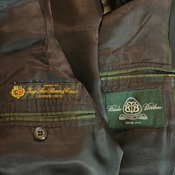 BROOKS BROTHERS Country Club sz 44XL Loro Piana Italy Super 120 Wrst Wool Logo - Picture 9 of 16